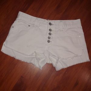 Free People White short shorts Sz 24